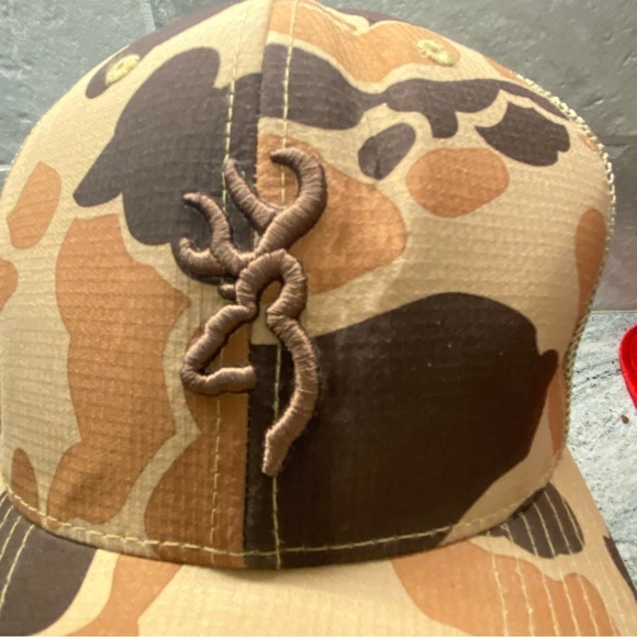 Browning Flexfit 110 Camouflage baseball mesh snapback hat cap - Picture 3 of 8